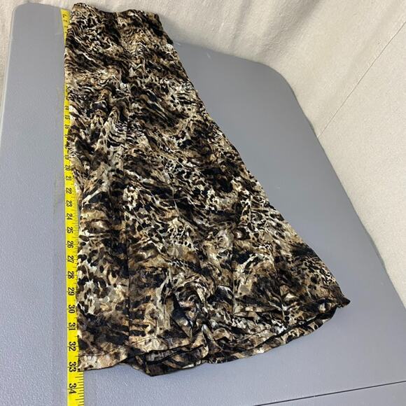 JM Collection Womens Mesh Leopard Print Maxi Skirt Size XL Whimsigoth Grunge - Picture 10 of 11